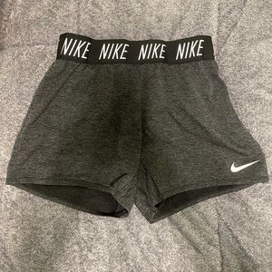 Dark grey Nike girls large dri-fit shorts